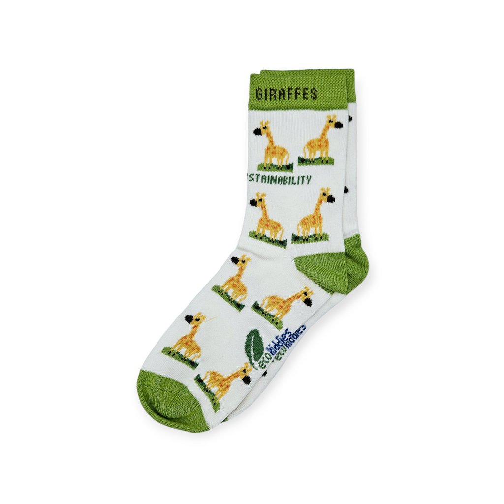 GRINNING GIRAFFE ORGANIC COTTON KIDS SOCKS