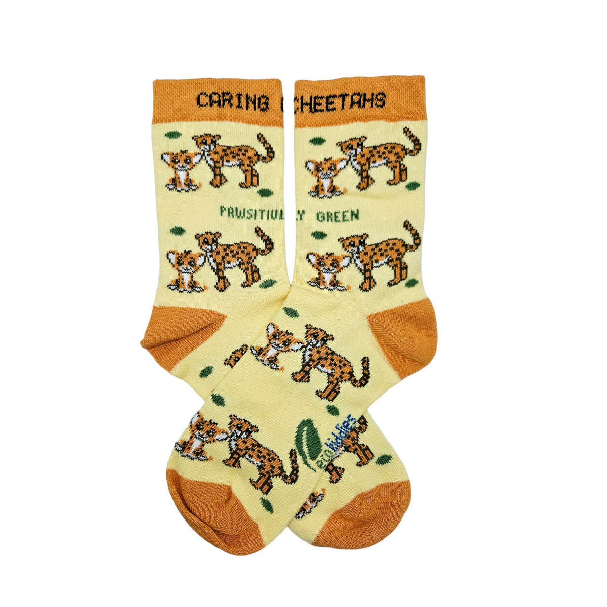 CARING CHEETAHS ORGANIC COTTON KIDS SOCKS
