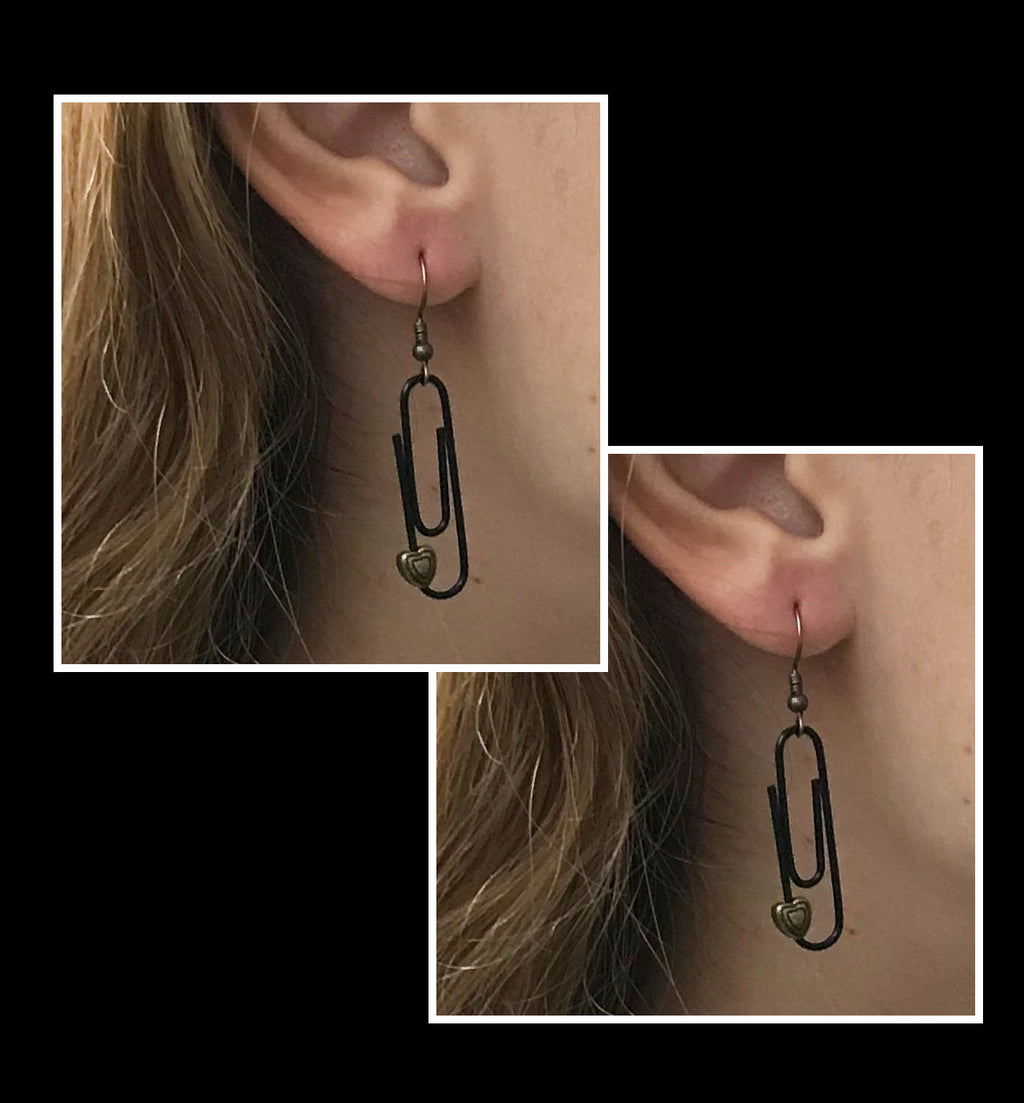 Orange Personalised Paperclip Earrings | by lovedbynlanla
