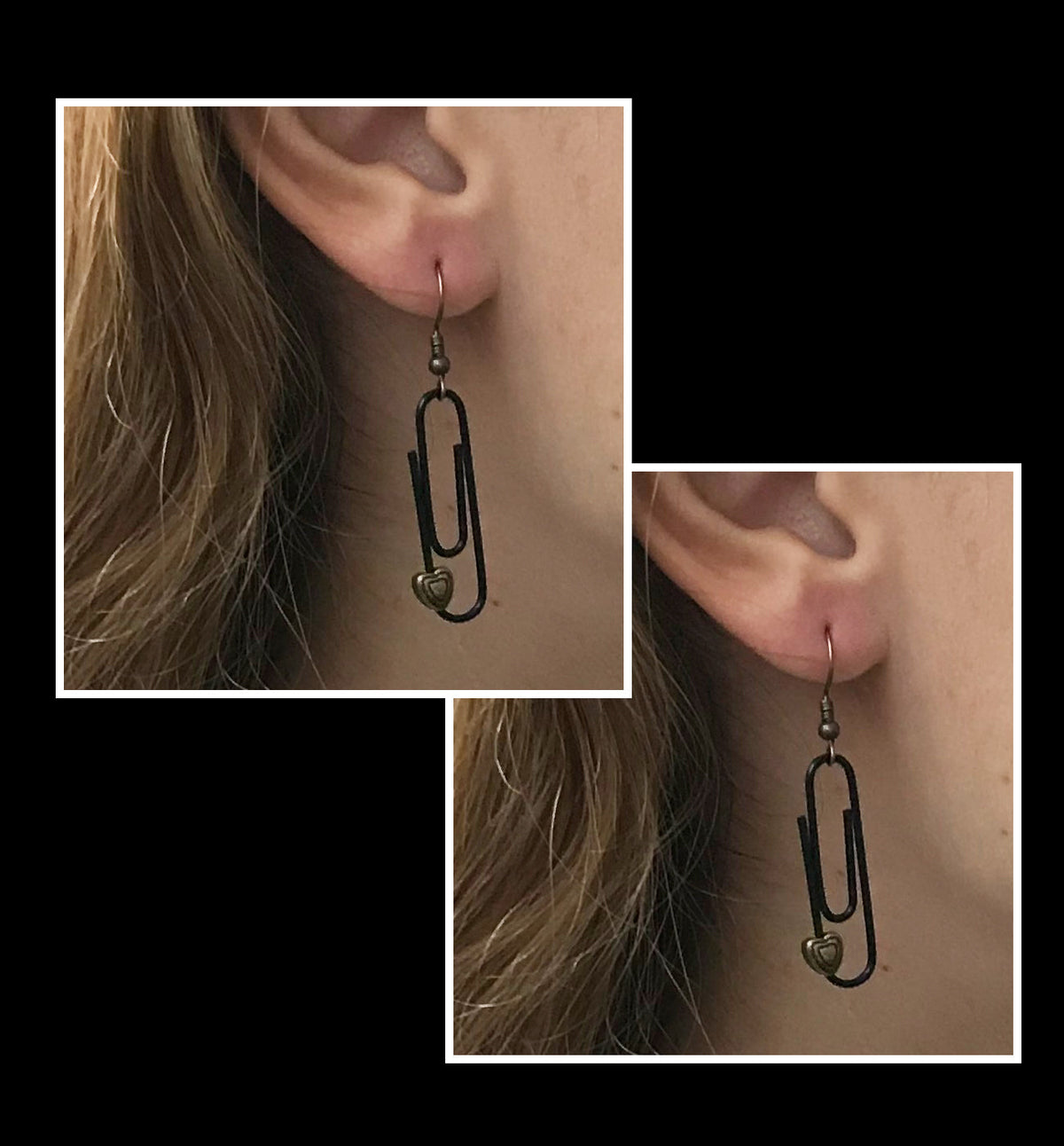 Orange Personalised Paperclip Earrings | by lovedbynlanla