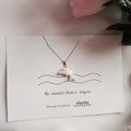 Dolphin necklace on 18 inch Sterling Silver Chain, Be Smarter Than A Dolphin Message, Personalised Gift, Affirmation Necklace, Affirmation Gift, Unique Gift Idea | by nlanlaVictory