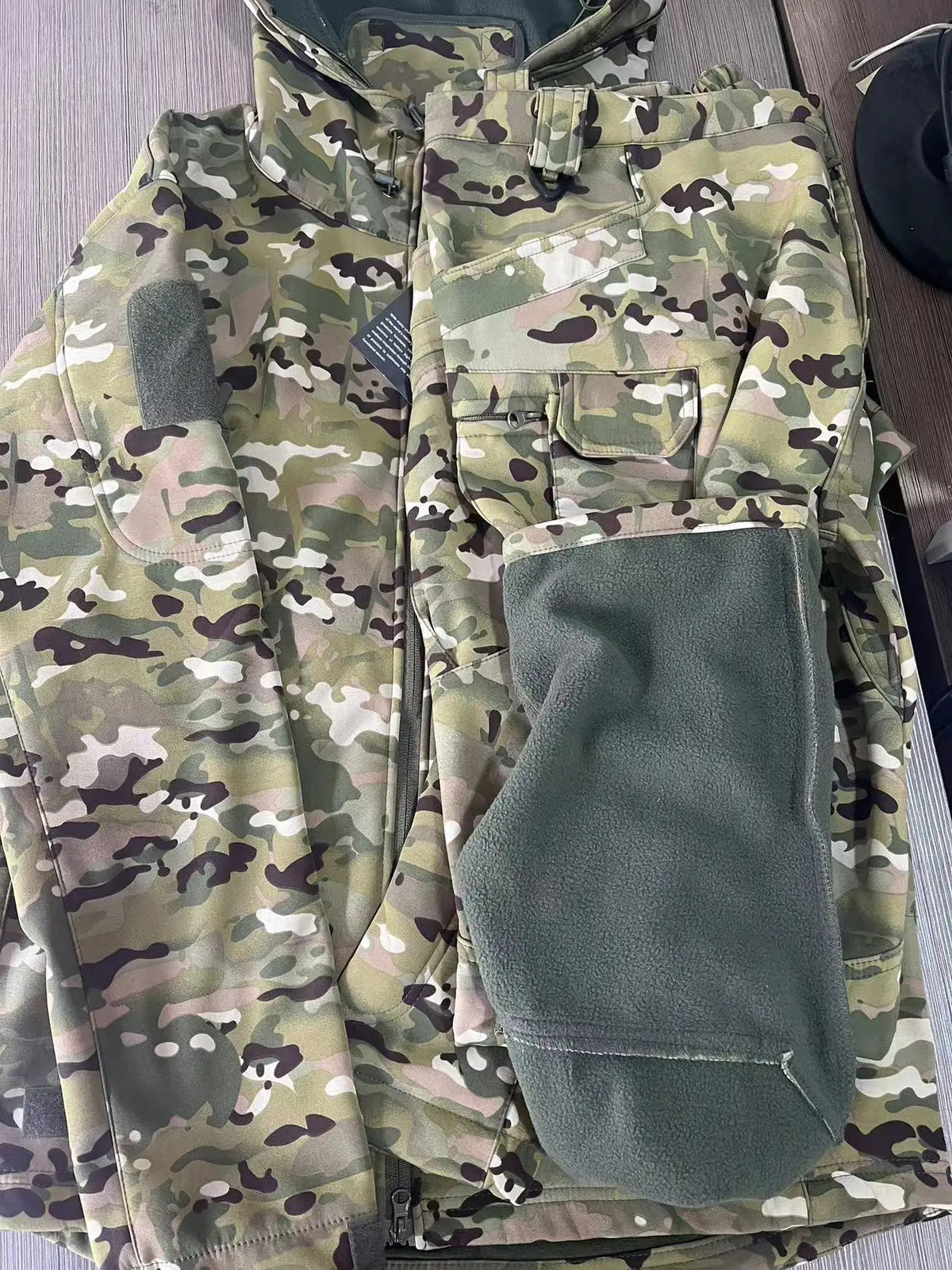 Outdoor Hooded Jacket and Trouser Clothing Set with Style Options