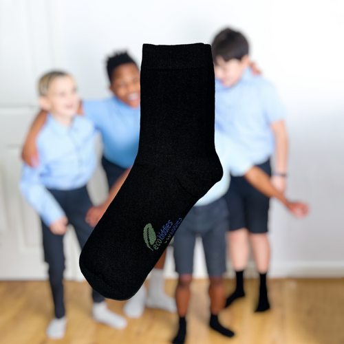 BLACK SCHOOL SOCKS - KIDS (PLAIN SOCKS)